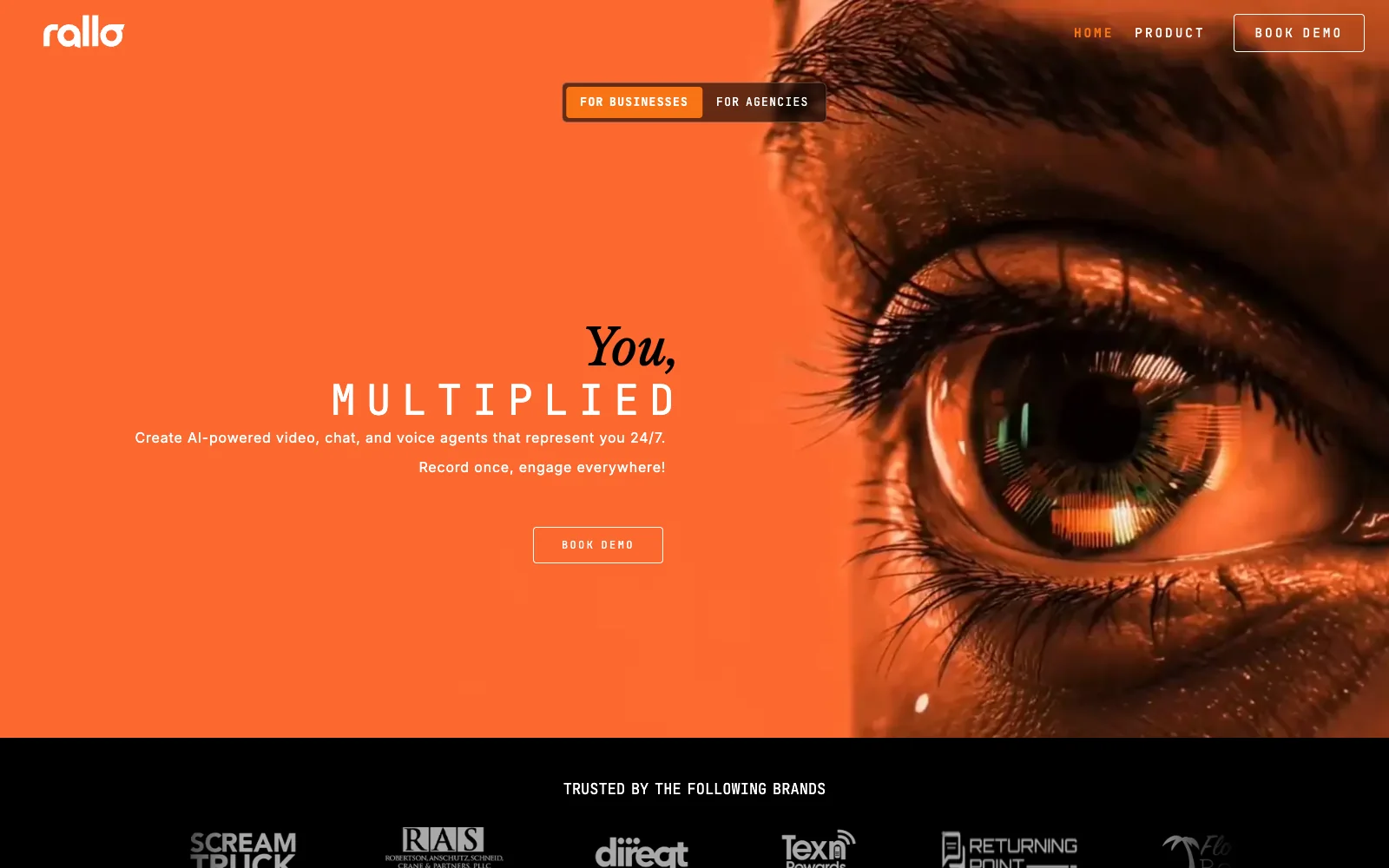 Rallo.ai, a screen from the product